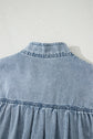 Clare Sleeveless Ruffled Chambray Dress
