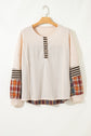 Mackenzie Plaid Patchwork Half PLUS Pullover