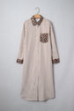 Caroline Contrast Patchwork Long Shirt Dress