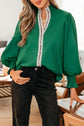 Everly Flounce Sleeve Trim Blouse
