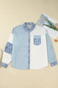 Livia Striped Patchwork Casual PLUS Shirt