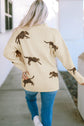 Harper Print High Hem Sweater