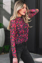 Leona Sleeve Mock top Long Sleeve Top