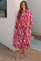 Alina Collared Tiered Long Dress