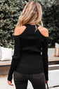 Bailey Ribbed Knit Cold Shoulder Sweater
