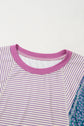 Kyra Patchwork Bracelet Sleeve Blouse