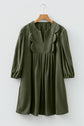 Michelle Pleated Corduroy Mini Dress