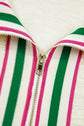 Felitina Patchwork Zip Collar Pullover