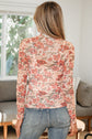 Aniyah Print Mock Mesh Long Sleeve Top