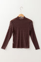 Ruth Sheer Mesh Patterned Lettuce Trim Top