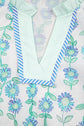 Keilani Patchwork Flutter Sleeve Blouse