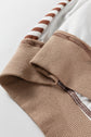 Zyla Contrast Stitching Oversize Sweatshirt
