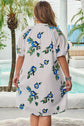 Angela Plus Size Floral V Neck Dress