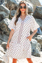 Jaycee Floral Neck Tie Ruffled Dress