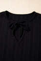 Poppy Textured Knit Drawstring Blouse
