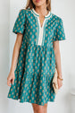 Clover Short Sleeve Floral Dress