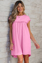 Keily Frilled Trim Loose Fit Mini Dress