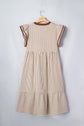 Nadia Flutter Sleeve Maxi PLUS Dress