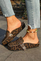 Lea Leather Strap Mule Slippers