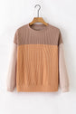 Adaline Ribbed Loose top Long Sleeve Top