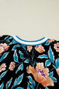 Ila Bubble Sleeve Notched Blouse