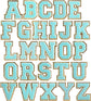 Blue Self Adhesive Chenille Letters Patches