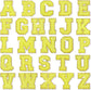 Yellow Self Adhesive Chenille Letters Patches