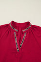 Eve Jacquard Print Textured Blouse