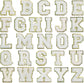 White Self Adhesive Chenille Letters Patches