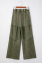 Paisley Leg Patchwork Drawstring Pants