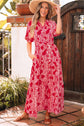 Raquel Paisley Side Slit Maxi Dress