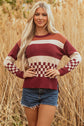 Noelle Checkered Knitted Sweater