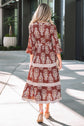 Katie Trim Tiered Maxi Dress