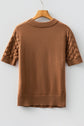 Malaysia Ribbed Short Sleeve Sweater