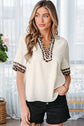 Lakelyn Trim Short Sleeve Blouse