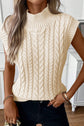 Sylvia Cable Knit High Neck Sweater Vest
