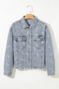 Amelia Wash Raw Hem Jacket