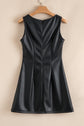 Emelia Leather Sleeveless Mini Dress