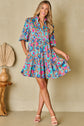 Emerie Sleeve Slit Ruffled Dress