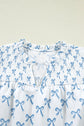 Melody Short Sleeve Bow PLUS Top