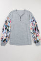 Eleanor Lantern Sleeve Patchwork Top