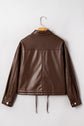 Mila Drawstring Hem Leather Jacket