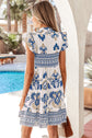 Jessica Ruffled Sleeve Mini Dress
