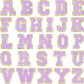 Purple Self Adhesive Chenille Letters Patches