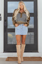 Myrabella Exposed Seam Half Pullover
