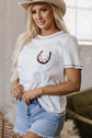 Horseshoe Embroidered Patch Pocket Tee