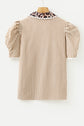 Laila Sleeve Patchwork Collar Blouse