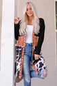 Madison Patchwork Open Front Cardigan