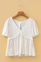 Lilliana Bubble Sleeve Peplum Top