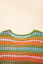 Cora Stripe Open Knit Sweater